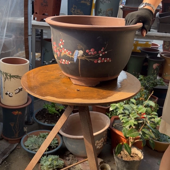 宜兴紫砂花盆花盆004大