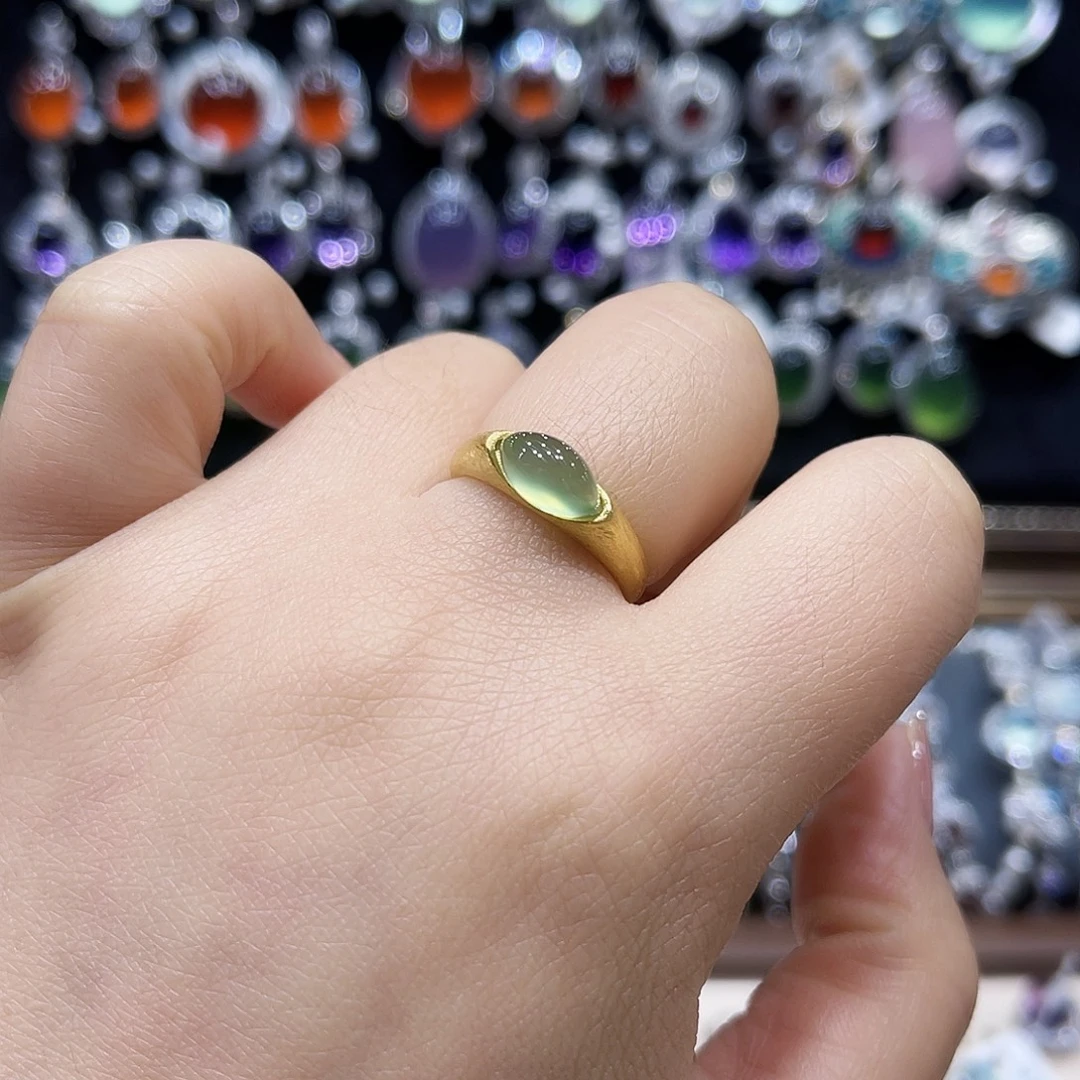 蛇纹石玉银S925镶嵌颈饰