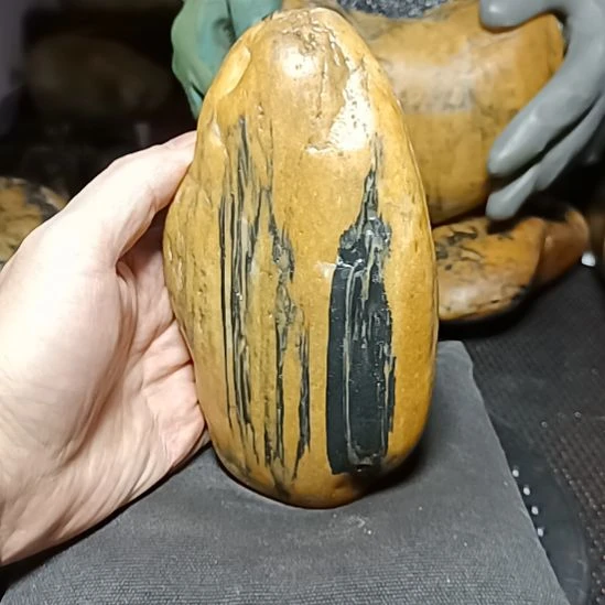 新疆金丝玉原石国画