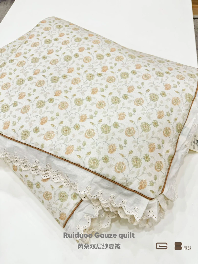 纱布夏凉被，透气舒适