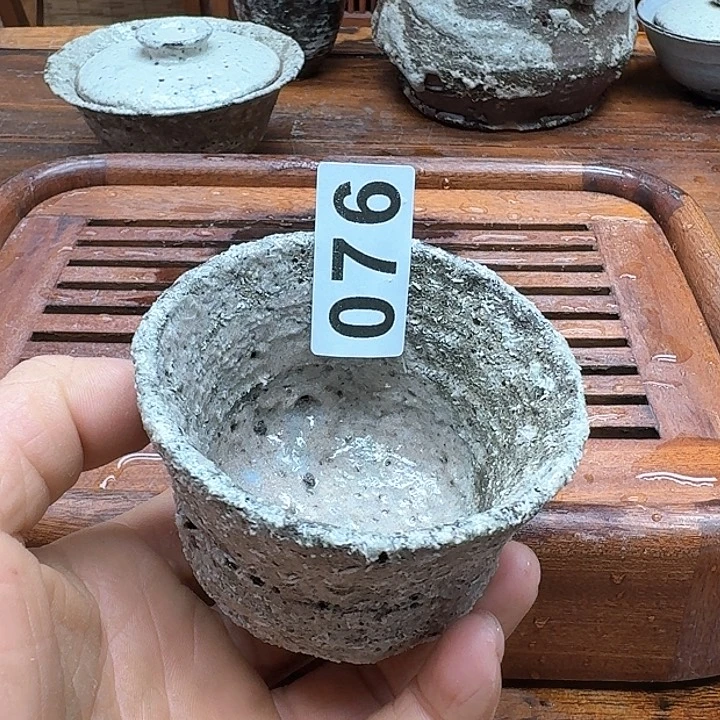 纯手工制作粗陶茶具