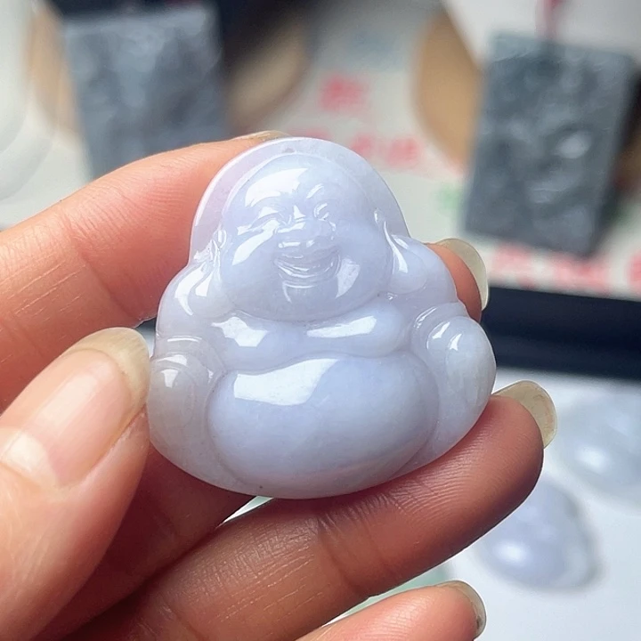 翡翠未镶嵌颈饰佛公随机