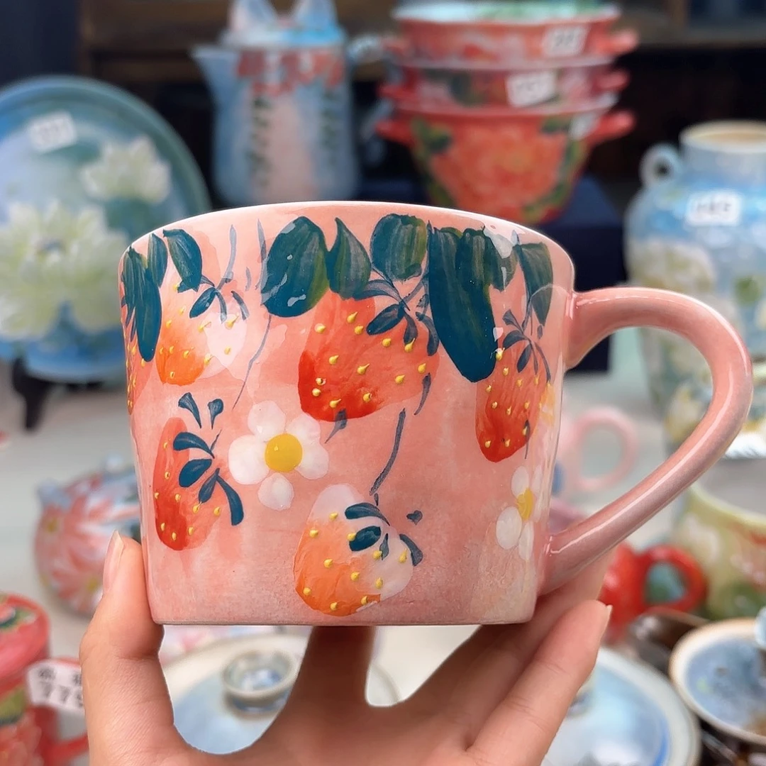 景德镇手绘高温釉下彩陶瓷茶具