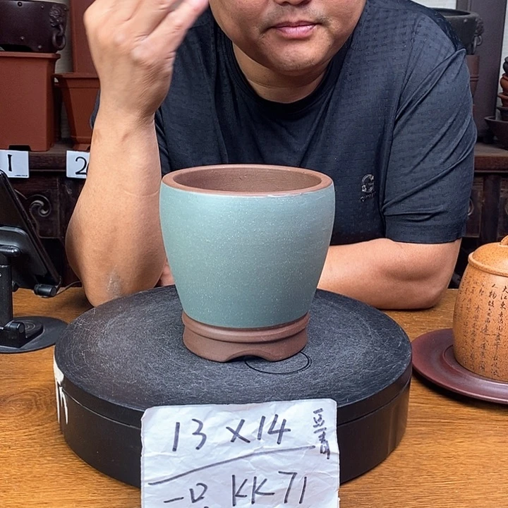 紫砂花盆货号一只KK71