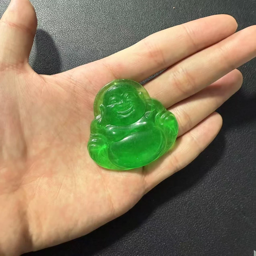 天然非洲翠佛公吊坠-v1460-多样性发一