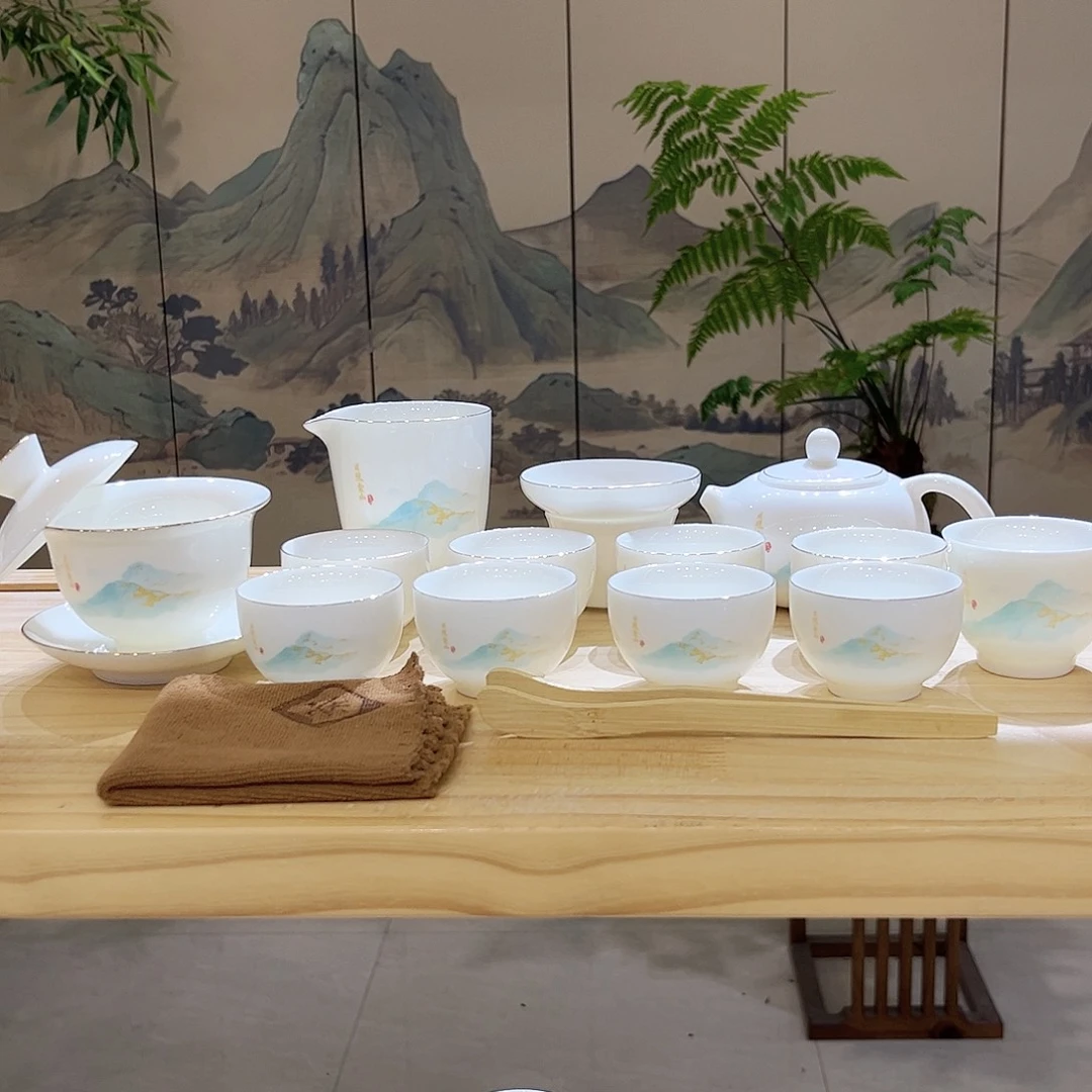 【都彩】日照金山羊脂玉瓷16头