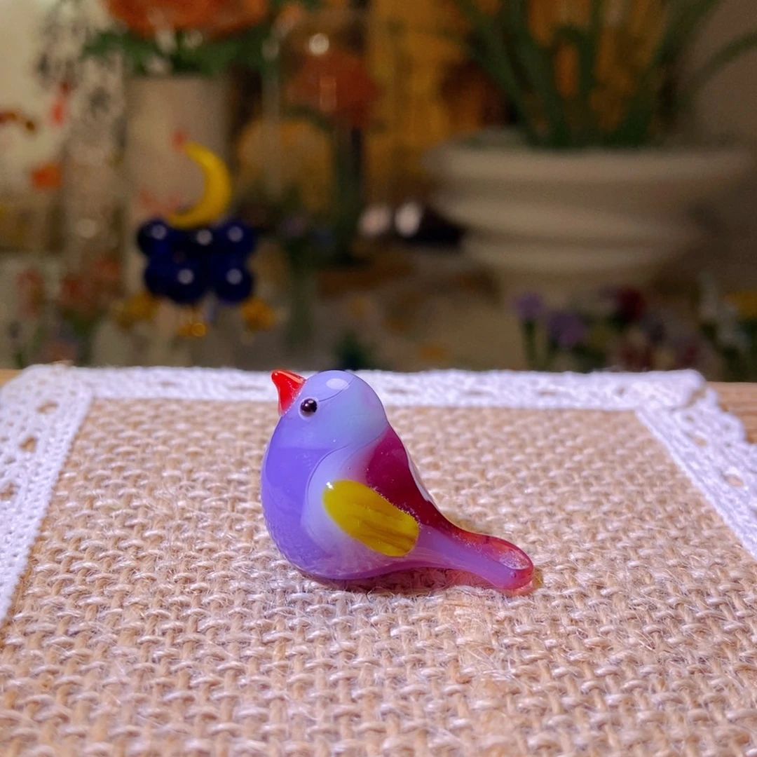 琉璃手工艺品小鸟