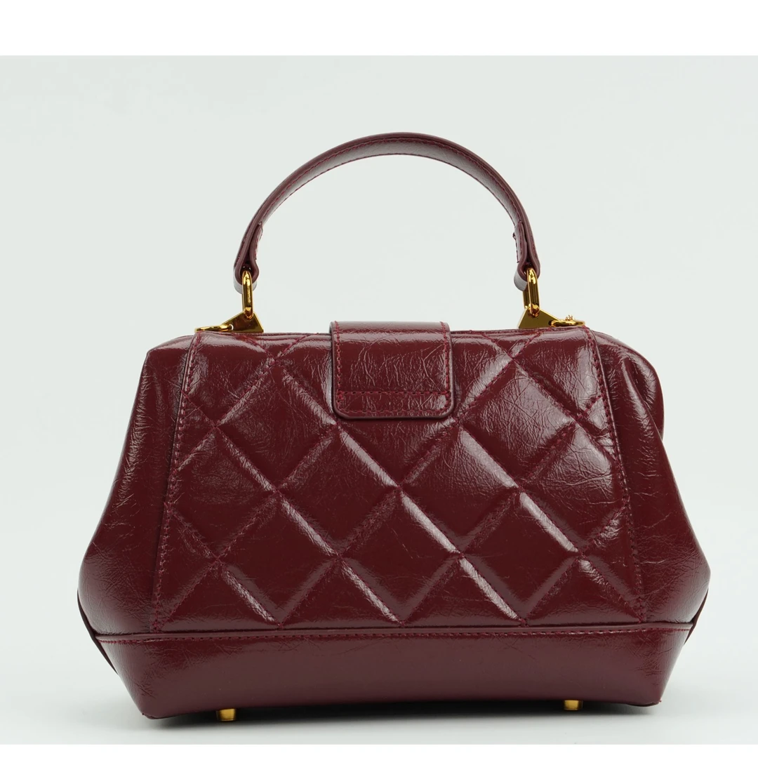 F6089-1# 新款时尚小香风菱格百搭手提包