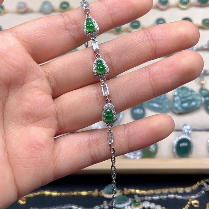 翡翠未镶嵌戒指手链