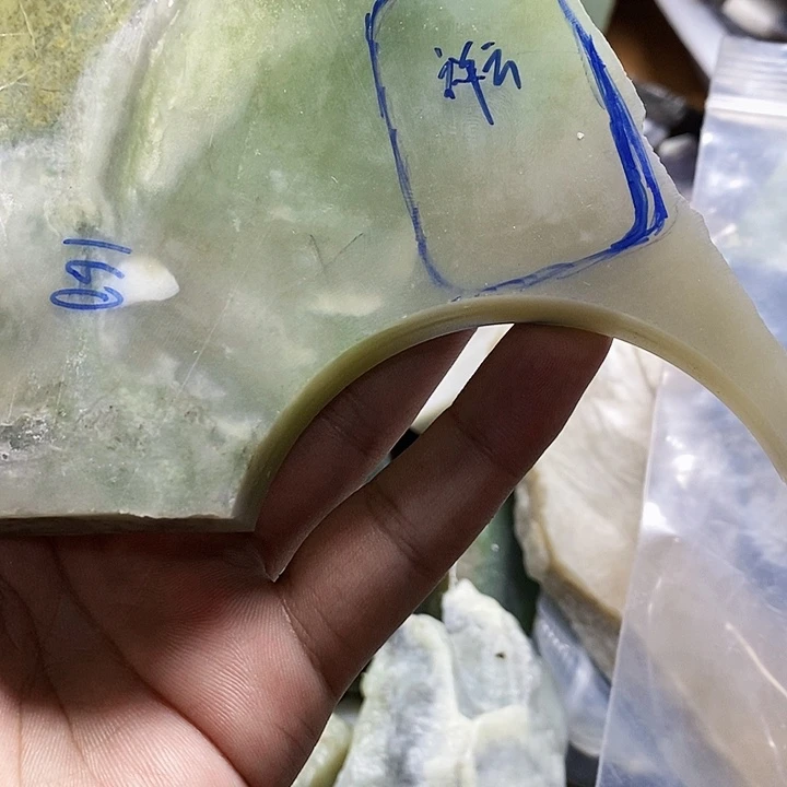 尾****未镶嵌和田玉（糖玉）珠宝半成品
