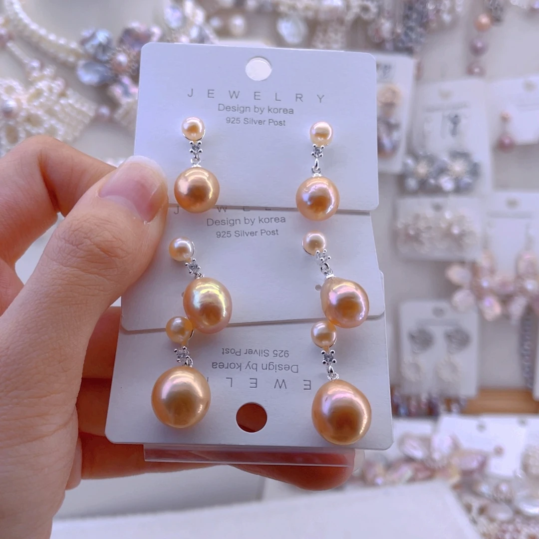 未镶嵌耳饰淡水珍珠