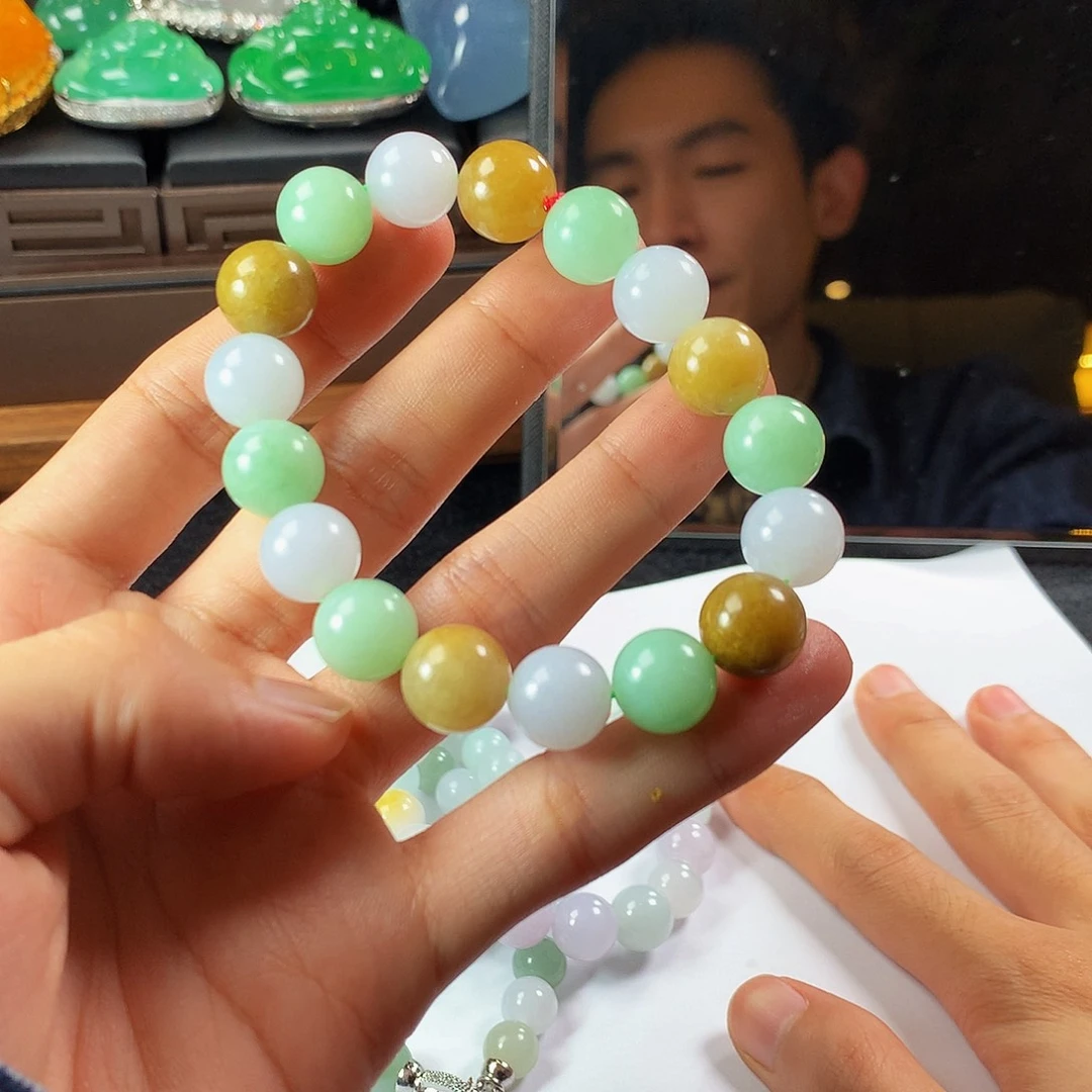 未镶嵌定制翡翠手串