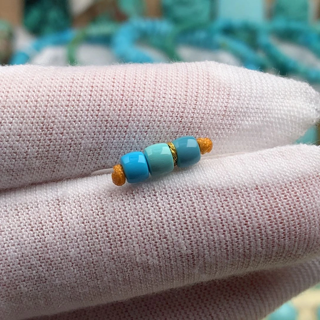 未镶嵌绿松石珠宝奇石4.5毫米