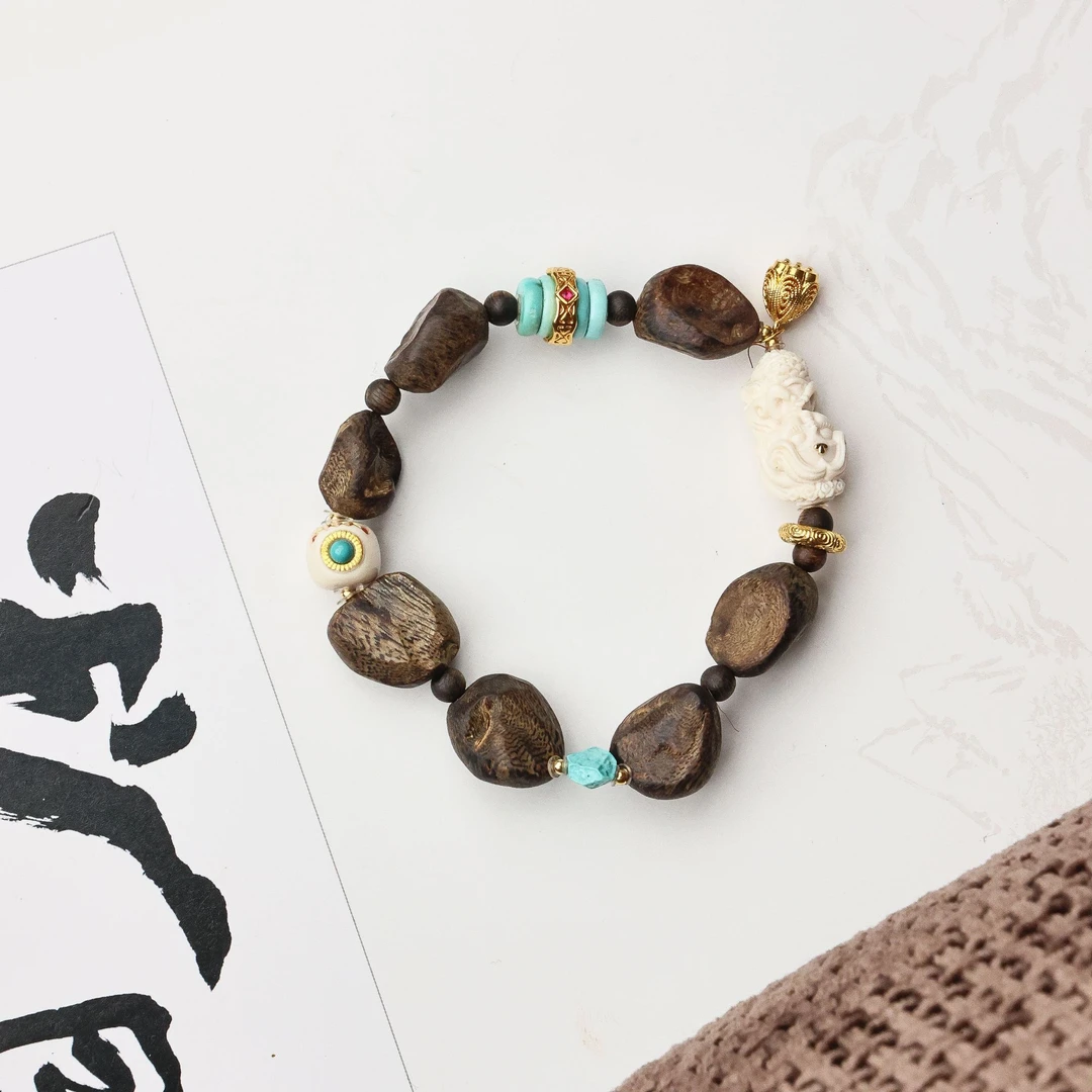 沉香18k树心油人鱼公主奇楠沉香手串