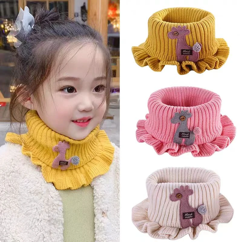 2025秋冬宝宝围巾脖套针织加厚可爱男女童儿童冬季保暖小鹿围脖X