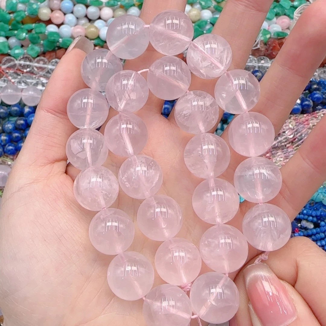 玛瑙/玉髓珠宝半成品未镶嵌天然星光粉一条卡16拍二发一