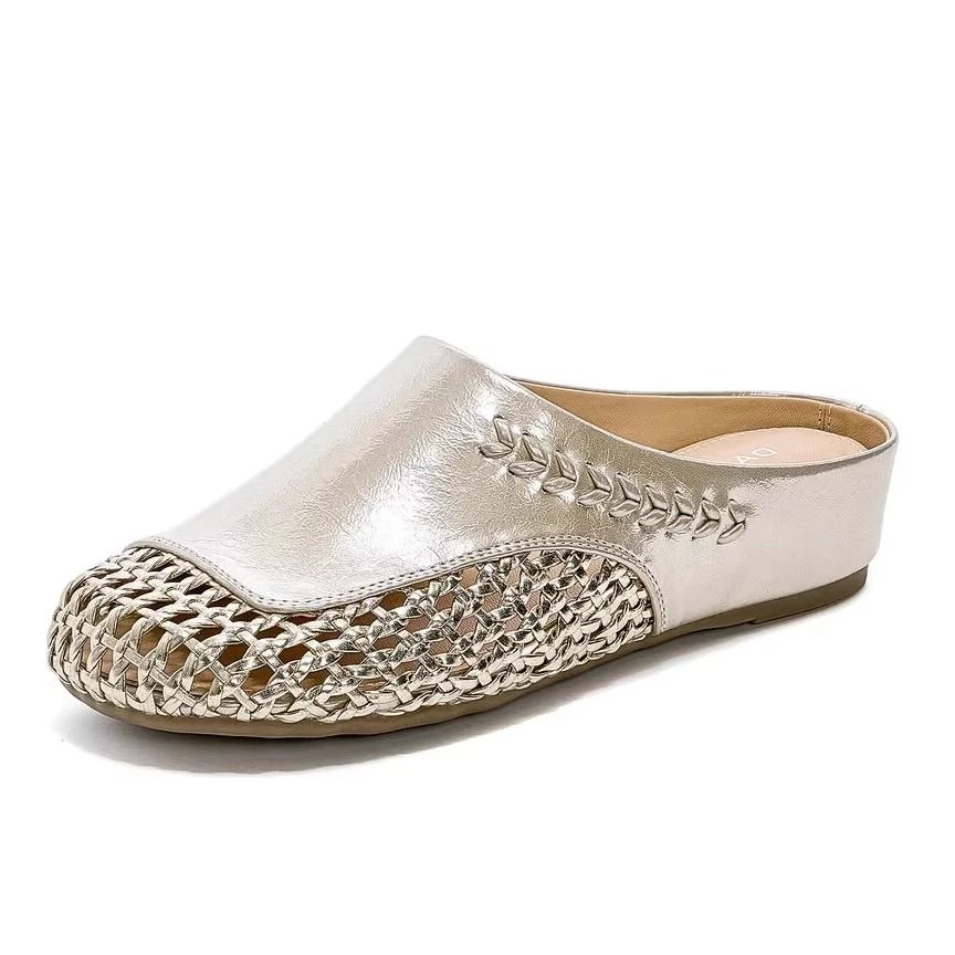 2025夏季透气软底外穿罗马鞋时尚休闲编织镂空洞洞平底包头拖鞋潮