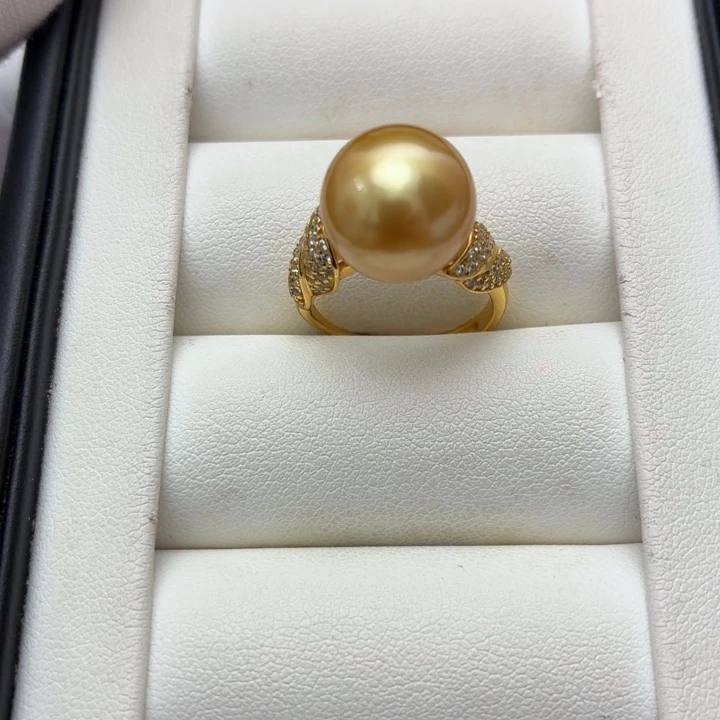 海水珍珠银S925镶嵌戒指