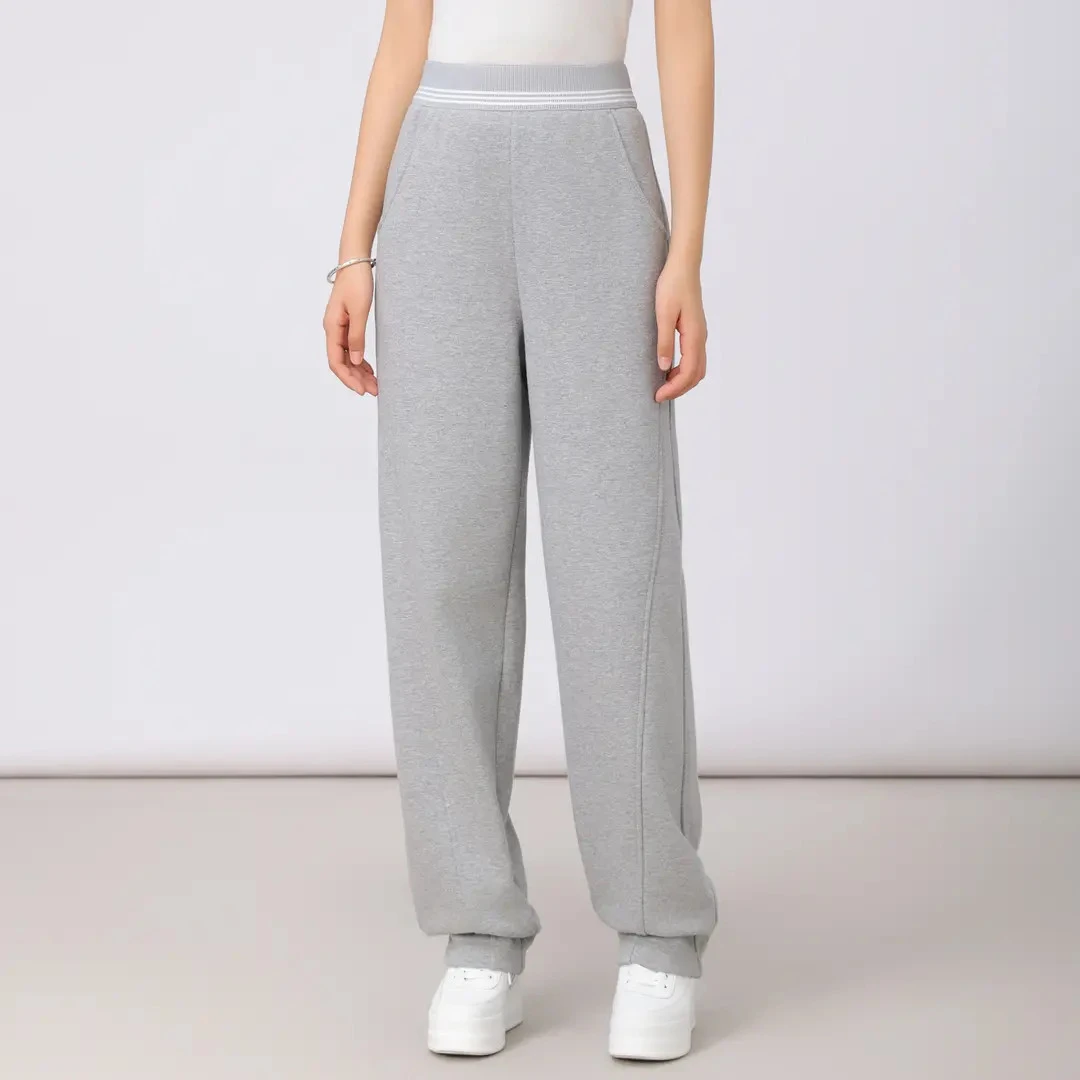 GIRDEAR/哥弟冬季气质气质直筒裤时尚松紧高冬气质针织直筒裤