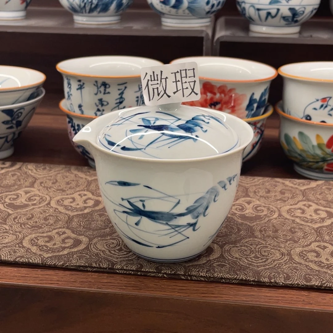 微瑕釉下彩纯手绘