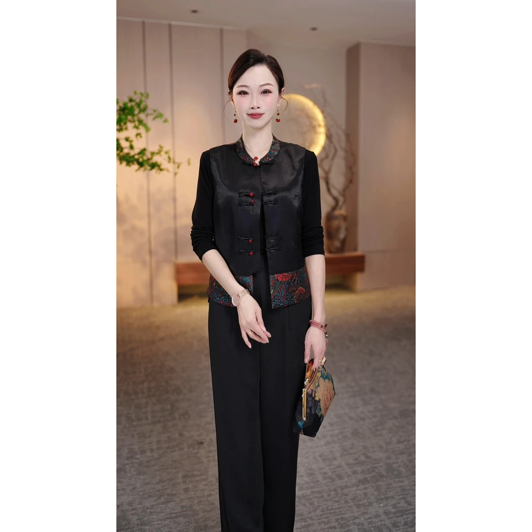 两件套2025春季新款气质显瘦加大码中长款妈妈装K251801