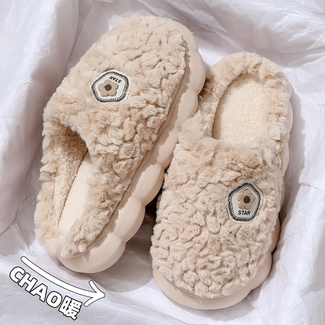 棉拖鞋女款秋冬季2025新款爆款家居室内防滑保暖厚底毛绒棉拖女士
