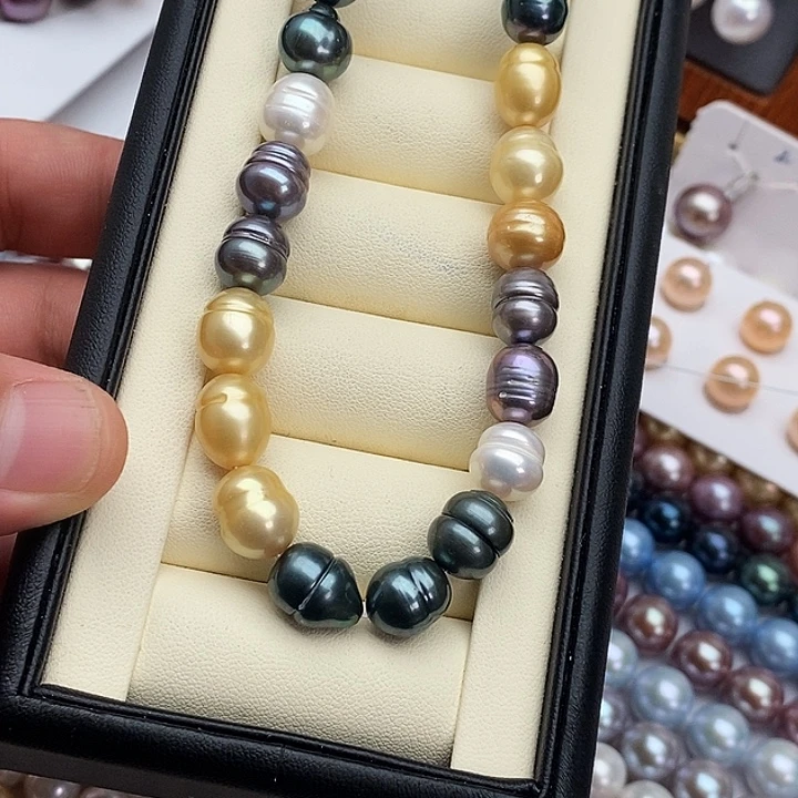 银S925镶嵌淡水珍珠颈饰