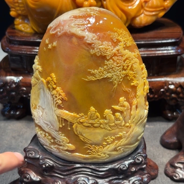 福***翁寿山石寿山石摆件