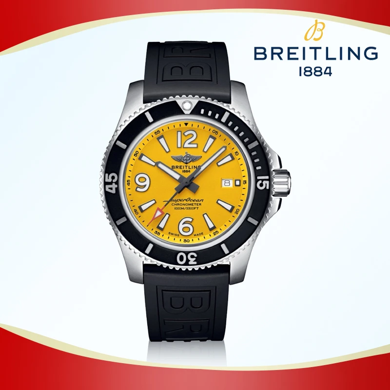 99新 BREITLING/百年灵 超级海洋黑黄盘/表径43mm名表