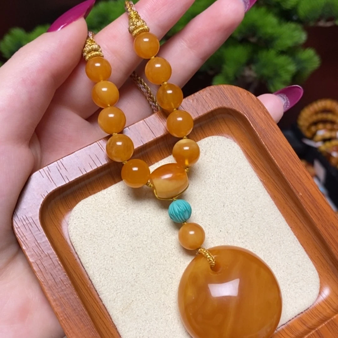 【闪购商品】蜜蜡颈饰未镶嵌项链