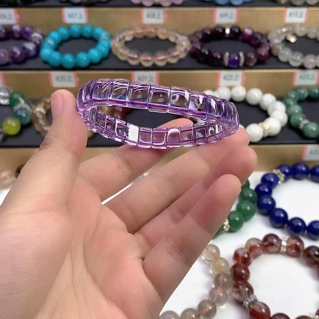 水晶手链未镶嵌紫手牌