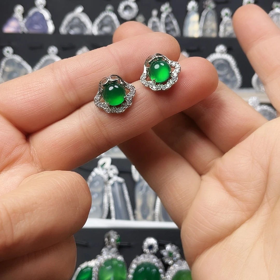 玛瑙/玉髓耳钉合金