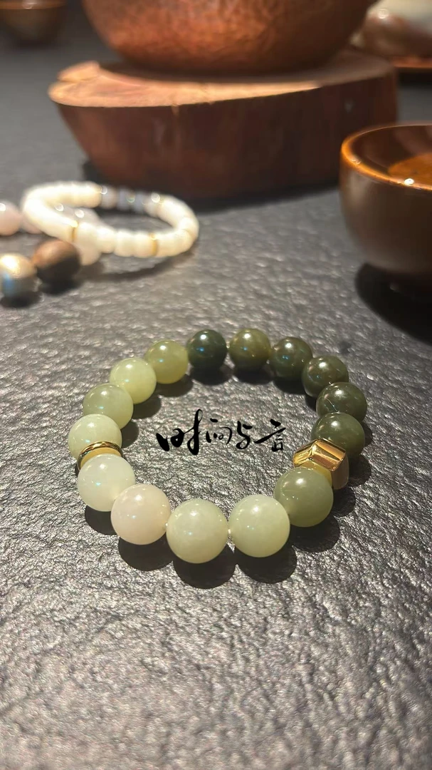 【时间与言】晴水 和田玉手串