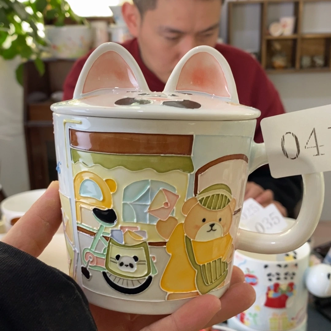 瓷片景德镇釉下彩手绘