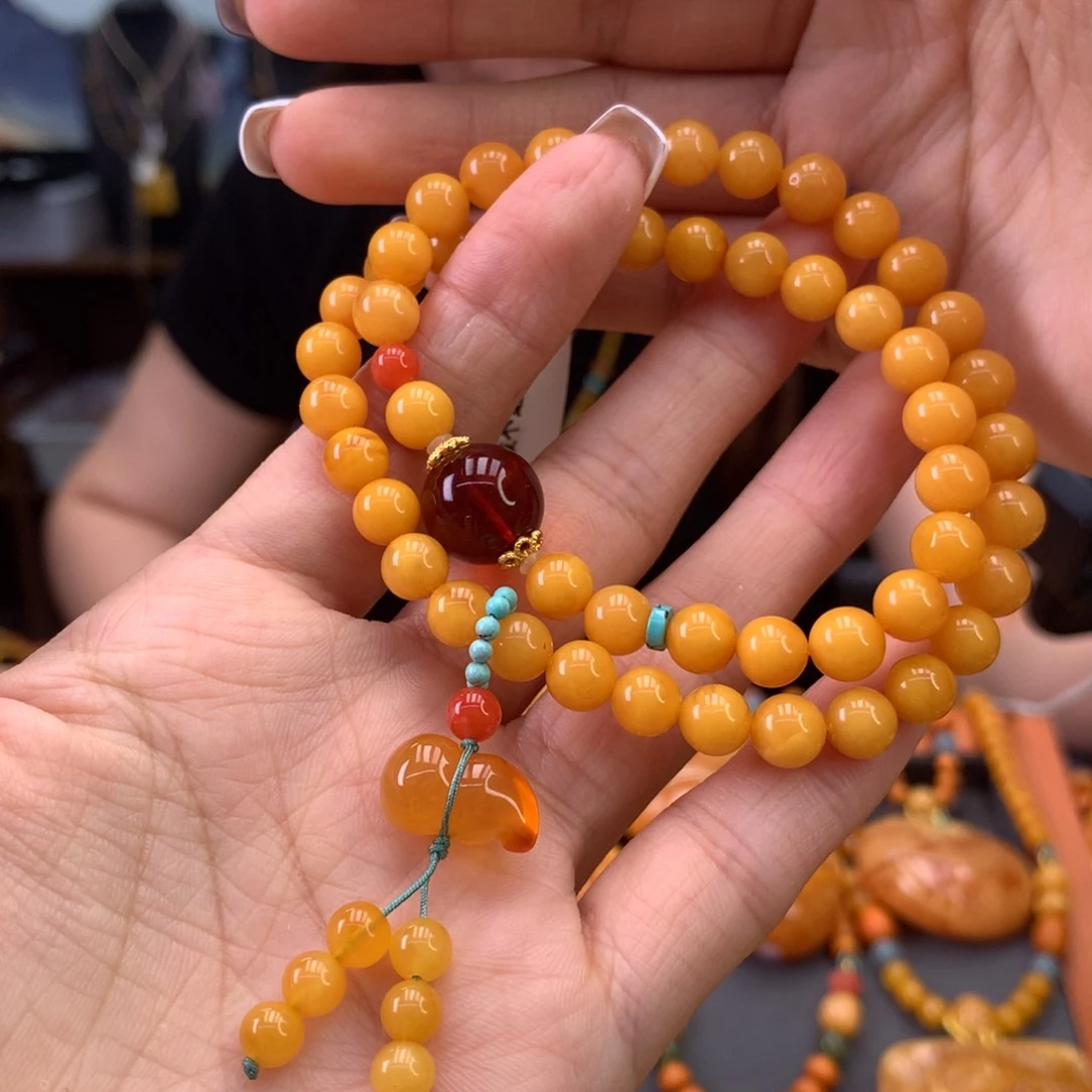未镶嵌蜜蜡手串天然