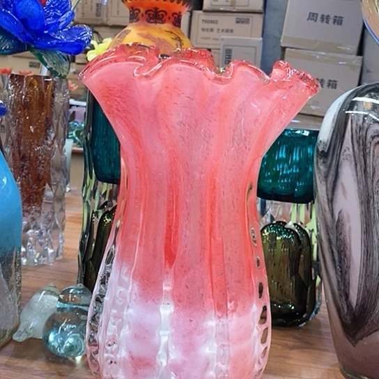 琉璃花瓶高32厘米口径18厘米