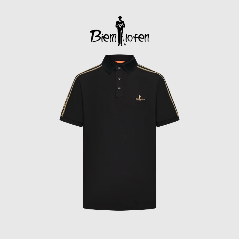 【蜂巢肌理面料】比音勒芬2025夏季新款男士休闲清爽短袖POLO衫T恤