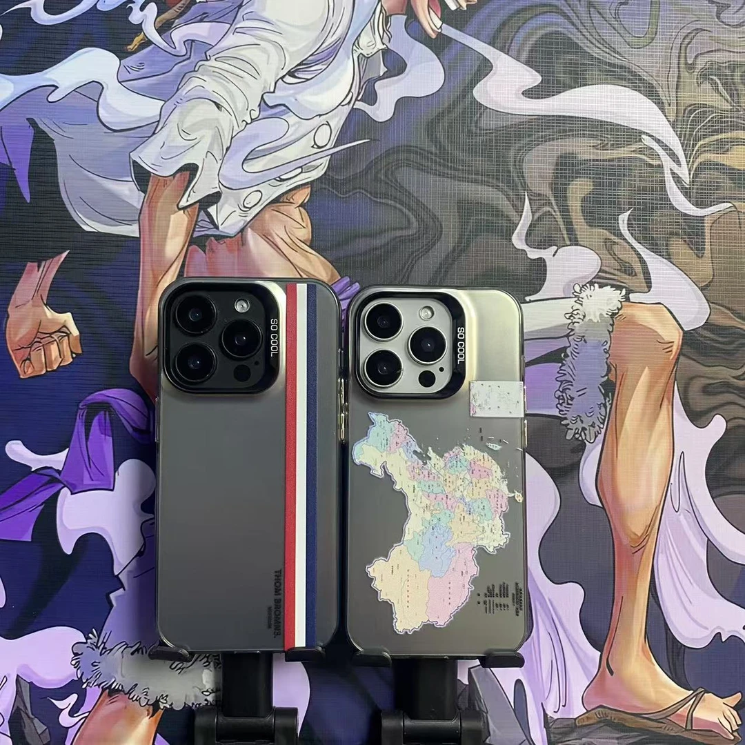 地图～imd彩银时尚软硬结合适用于苹果三星小米华为oppovivo