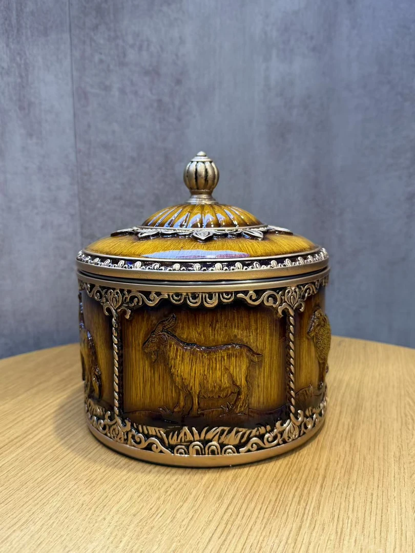 新款五畜果盘带内胆树脂果盘