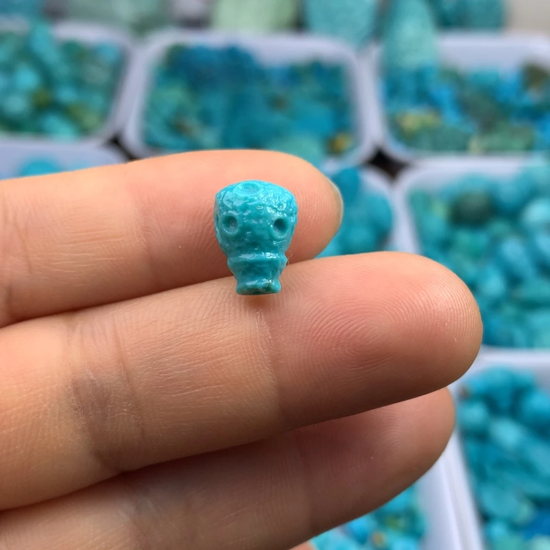 绿松石未镶嵌吊坠(不含链)12×8