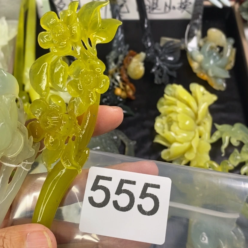 【闪购商品】岫玉发饰合金8****l发簪