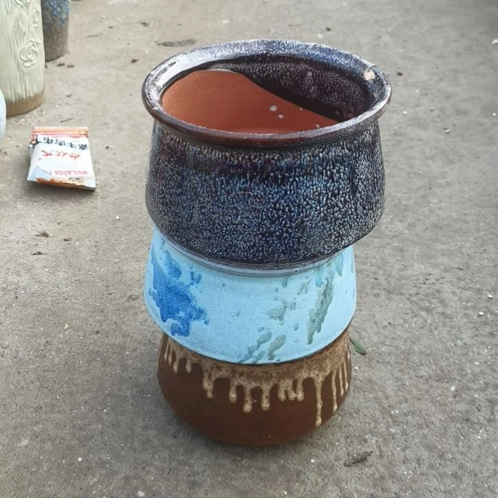 红陶口15高11瑕疵颜随机三个