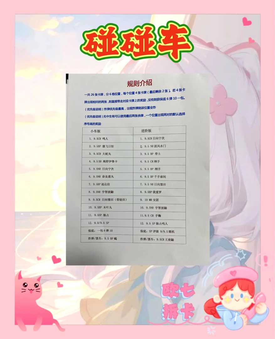 (碰碰车)火影忍者 收藏卡牌 评级卡 卡包(代拆)