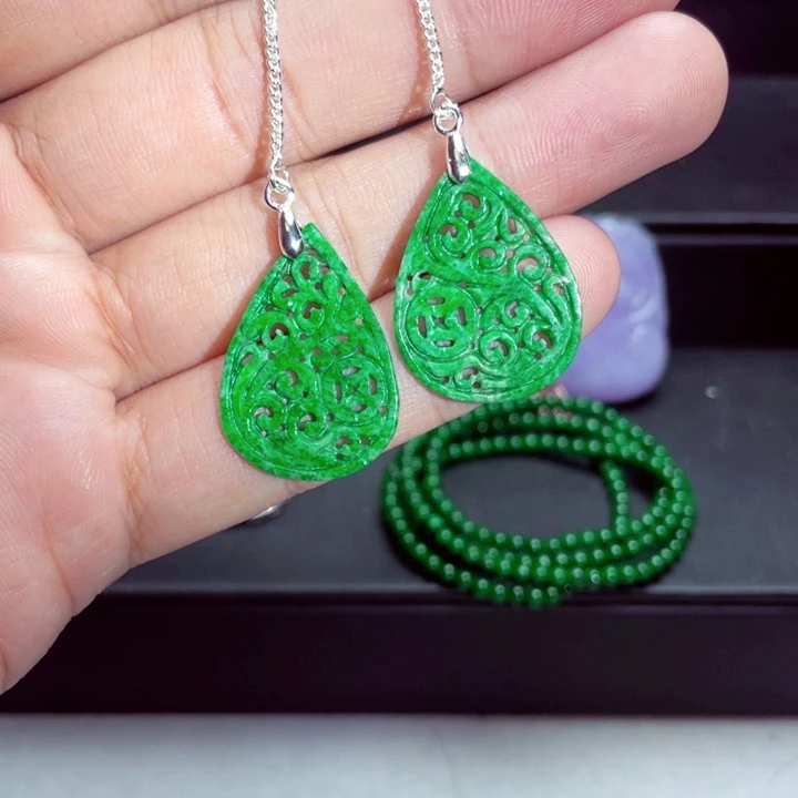 翡翠未镶嵌耳饰耳饰