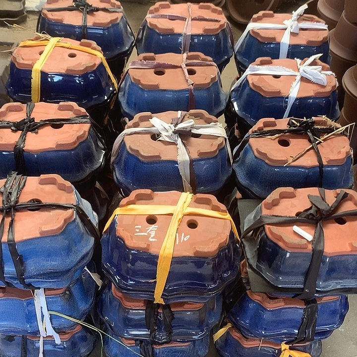 紫砂花盆   紫砂清货处理莲花