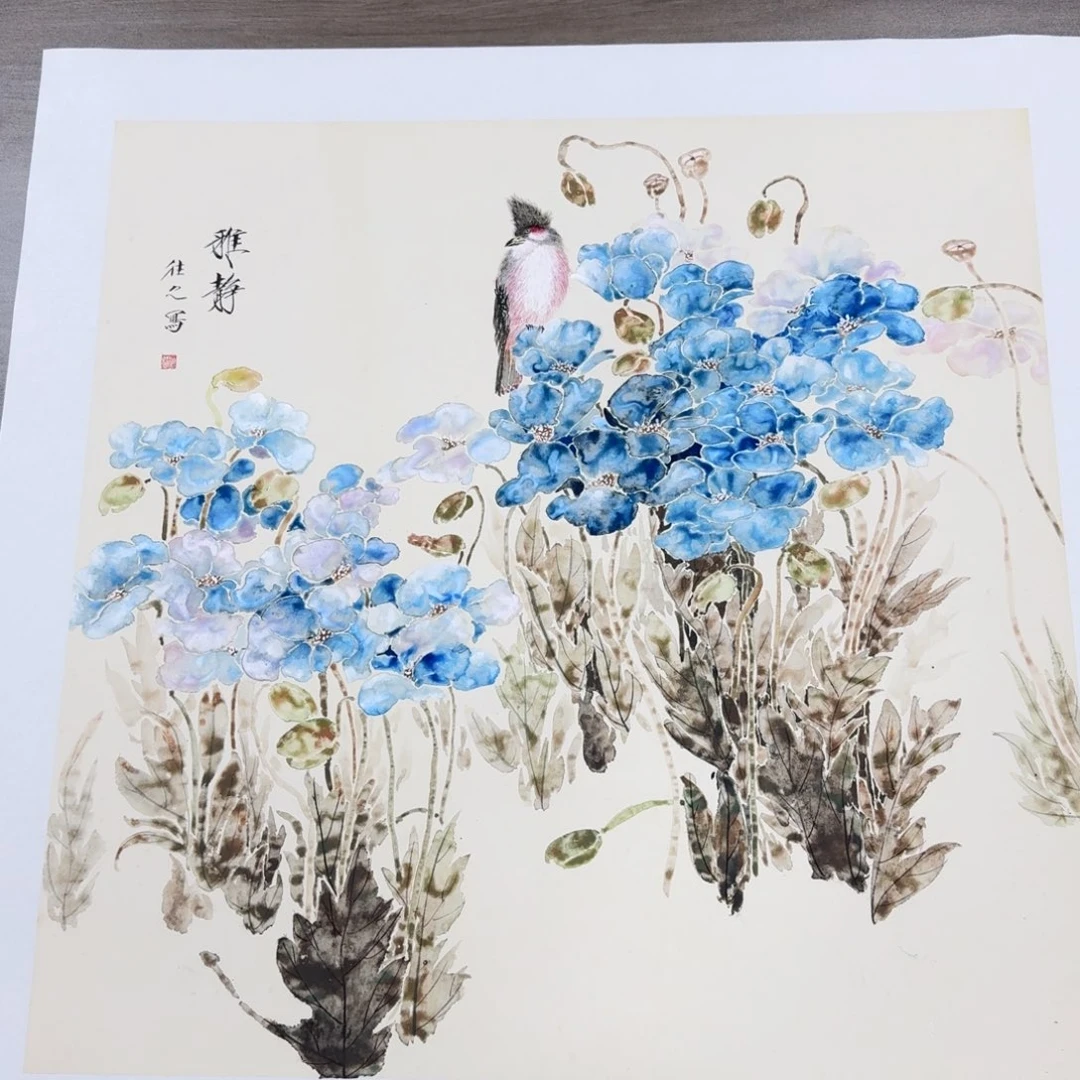 国画国画作品山水花鸟