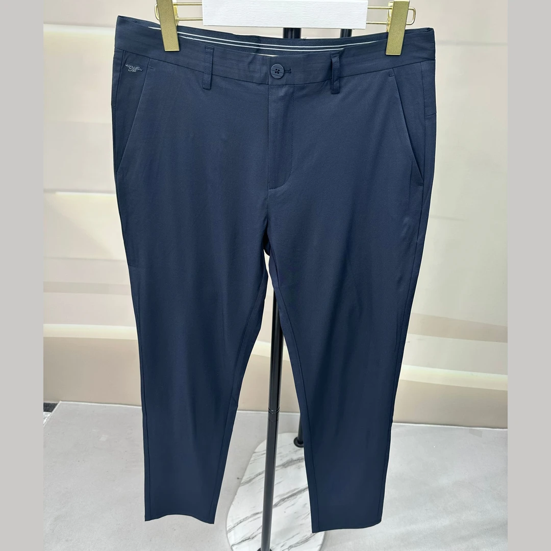 007新款春夏季男士薄款休闲裤舒适百搭黑蓝色弹力商务休闲裤男