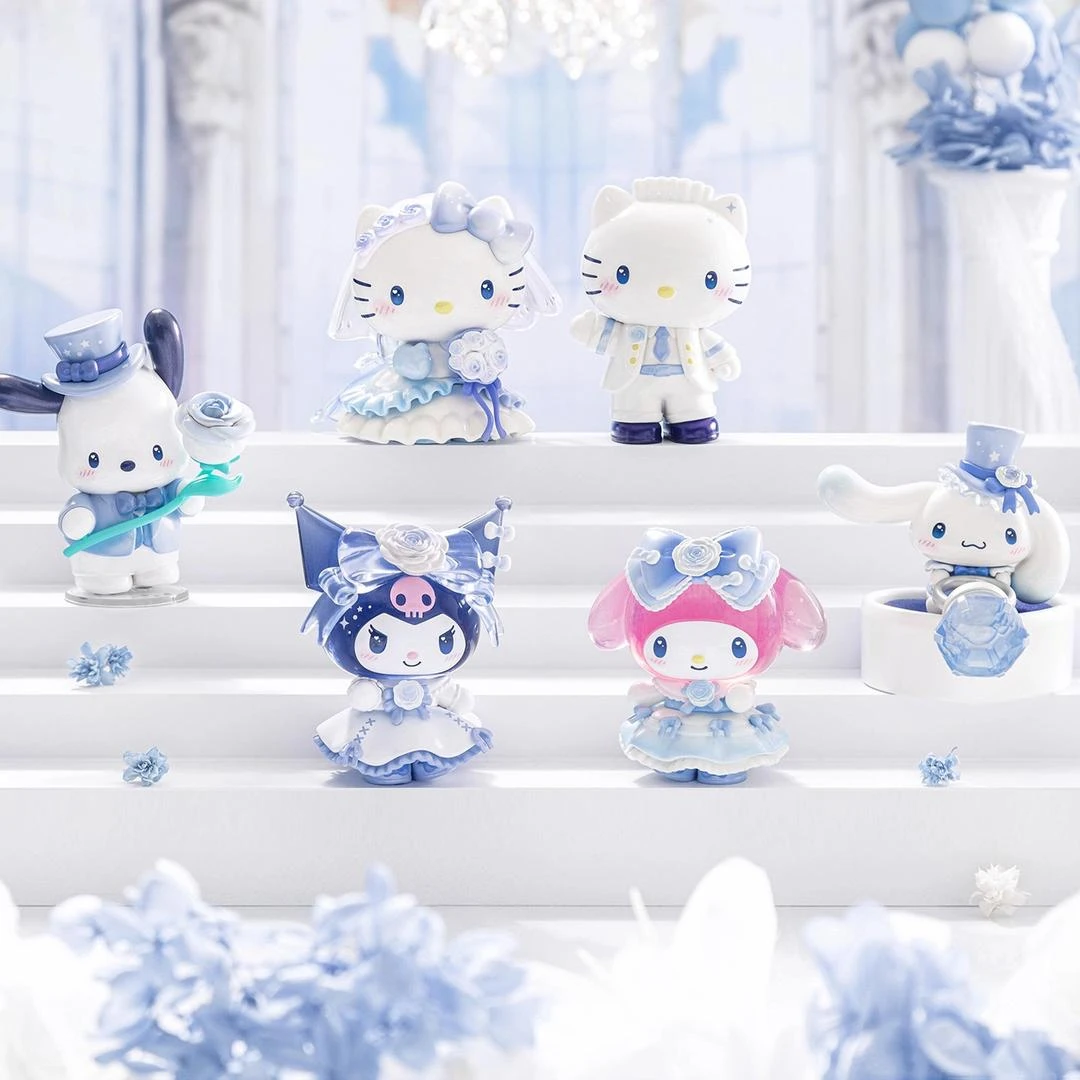 三丽鸥浪漫婚礼系列凯蒂猫丹尼尔酷洛米周边潮玩摆件玩具创意可爱