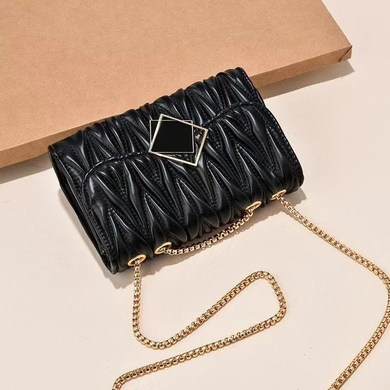 女款潮流高级感菱格链条单肩斜挎小方包洋气百搭