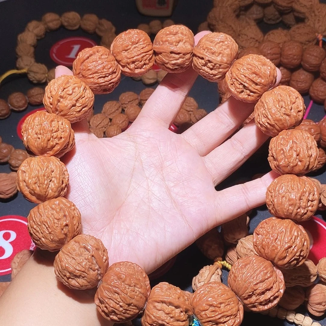 吊坠文玩核桃30尺流水纹手持